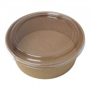 Μπολ Σαλάτας Kraft με Καπάκι PET - 1300 ml - Σετ 300
