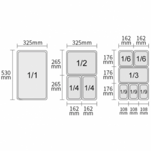 Gastronorm Container GN 1/9 - 1 L - D 100 mm