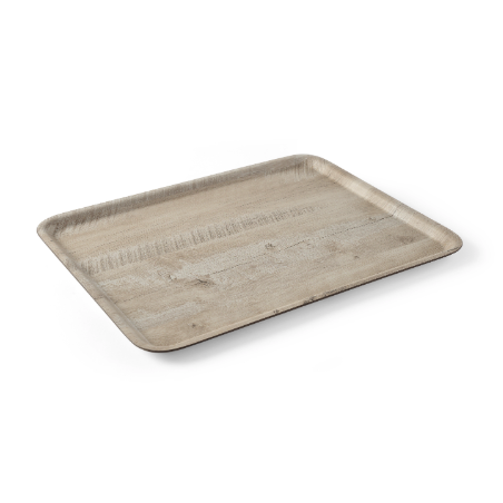 Melamine Printed Light Wood Service Tray - 350 x 240 mm