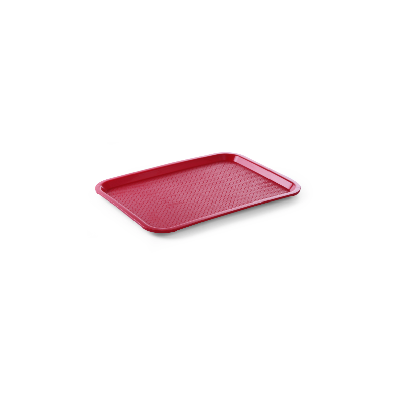 Rectangular Fast Food Tray - Small Size 265 x 345 mm - Red