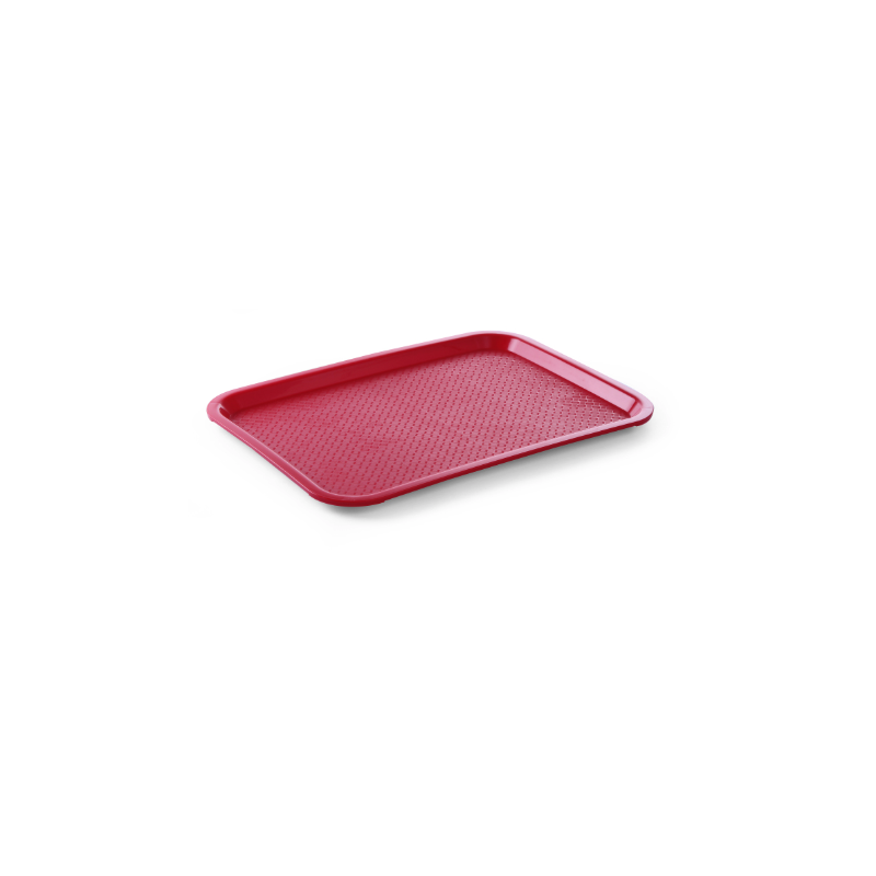 Plateau Rectangulaire Fast Food - Grand Modèle 450 x 350 mm - Rouge- Rouge