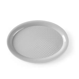 Oval Fast Food Serving Tray - Gray