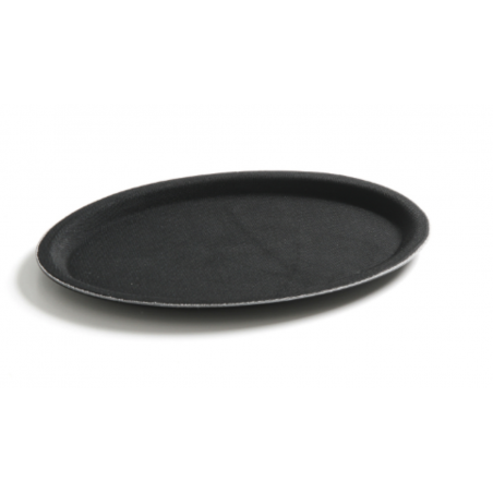 Oval Fast Food Serving Tray - Black