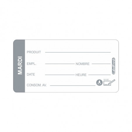 Ετικέτα Ιχνηλασιμότητας LabelFresh Soluble Pro - Τρίτη - 60 x 30 mm - Παρτίδα των 250 - LabelFresh