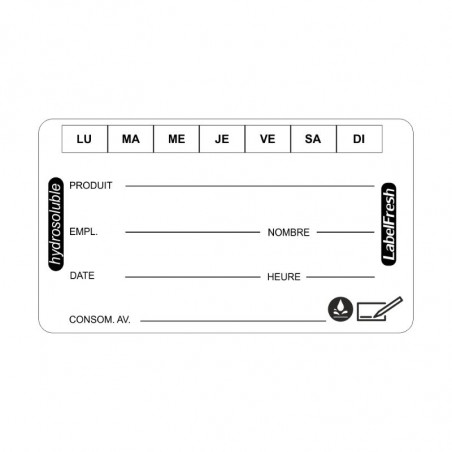 Traceability Labels - LabelFresh Soluble - 60 x 30 mm - Pack of 250 - LabelFresh