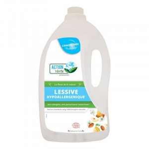 Lessive Liquide Hypoallergénique - Parfum Amande et Coing - 5 L - Action Verte