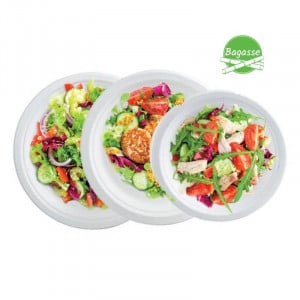 Στρογγυλό Πιάτο από Bagasse - 180 mm - Σετ των 50 - FourniResto