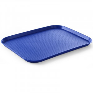 Ορθογώνιο πλατώ γρήγορου φαγητού - Μεγάλο μέγεθος 450 x 350 χιλιοστά - Μπλε