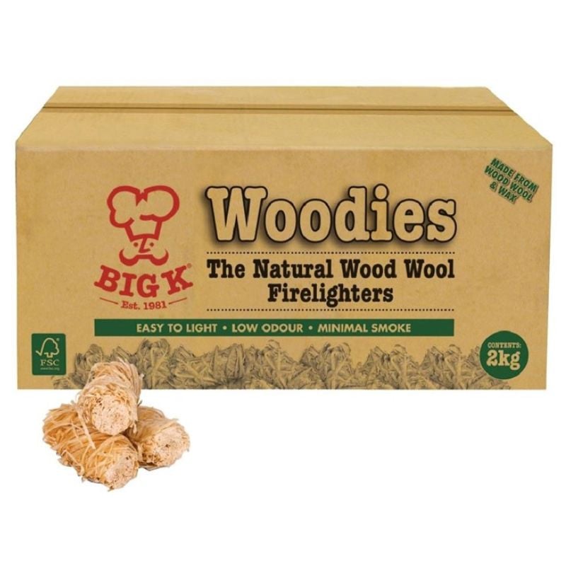 Natural FSC Wood Wool Firelighters - 2 Kg - Big K