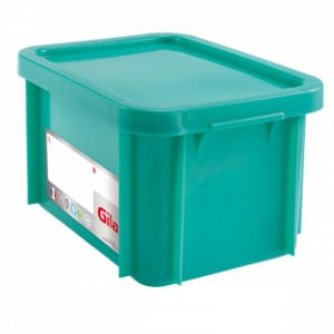 Ορθογώνιος Κάδος 15 L με Καπάκι HACCP - Πράσινο - Gilac