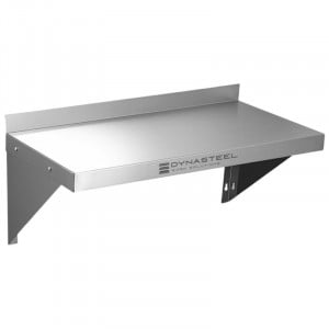 Ράφι Τοίχου Ανοξείδωτο 800 x 300 mm με Πλάτη