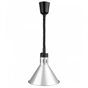 Conical Silver Dynasteel Heating Lamp - Keeping food warm for catering professionals