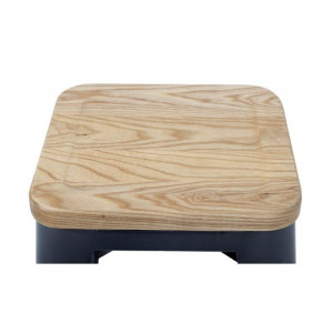 Υψηλό μπιστρό καθιστικό από γκρι χάλυβα με ξύλινη κάθιση - Σετ 4 τεμαχίων - Bolero