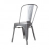 Chairs in Metallic Gray Steel - Set of 4 - Bolero