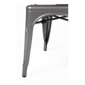 Chairs in Metallic Gray Steel - Set of 4 - Bolero