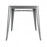 Square Table in Metallic Grey Steel - W 668 x D 668 mm - Bolero