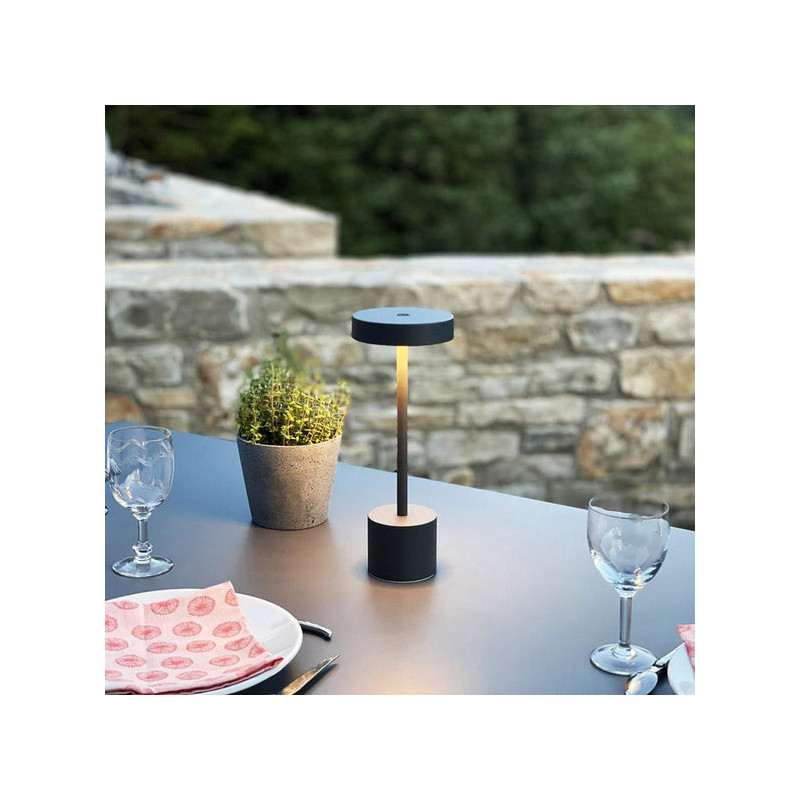 Touch Table Lamp Aluminum - Roby Rock - Lumisky Touch Table Lamp Aluminum - Roby Rock - Lumisky