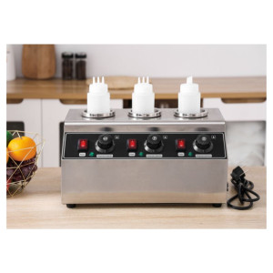 Chauffe Chocolat Triple Dynasteel: Bain-marie électrique professionnel pour sauce chocolat