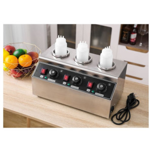 Triple Dynasteel Chocolate Warmer: Professional electric bain-marie for chocolate sauce