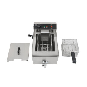 Friteuse Professionnelle 13L avec Vidange en Acier Inoxydable - Dynasteel