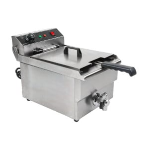 Επαγγελματική Φριτέζα 13 L 3000 W με Αποστράγγιση - Ανοξείδωτο Ατσάλι