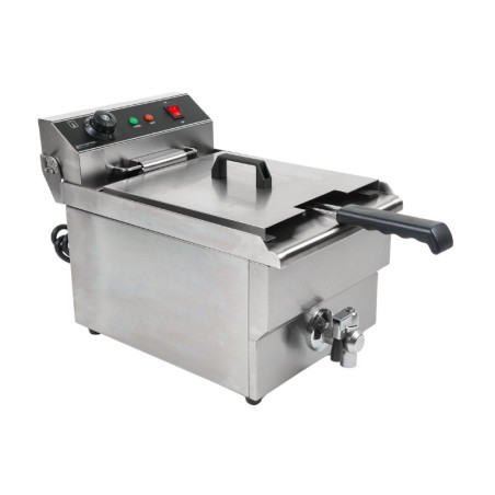 Professional Deep Fryer 13L with Stainless Steel Drain - Dynasteel