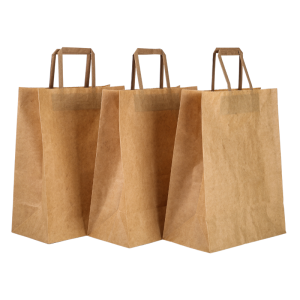 Kraft Tote Bag 26 x 14 x 33 cm - Pack of 250 - Dynasteel