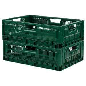 Folding Stackable Crate 600 x 400 - 36 L - Green