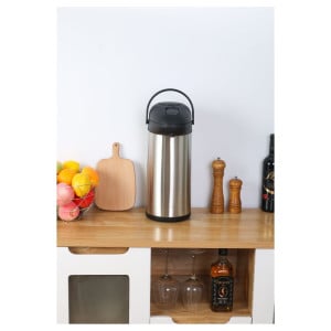 Cafetière Thermos à Pompe 5 L Inox — Airpot Buffet