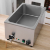 Bain-Marie Pro GN 1/1 20 L 1200 W Inox με Αποστράγγιση