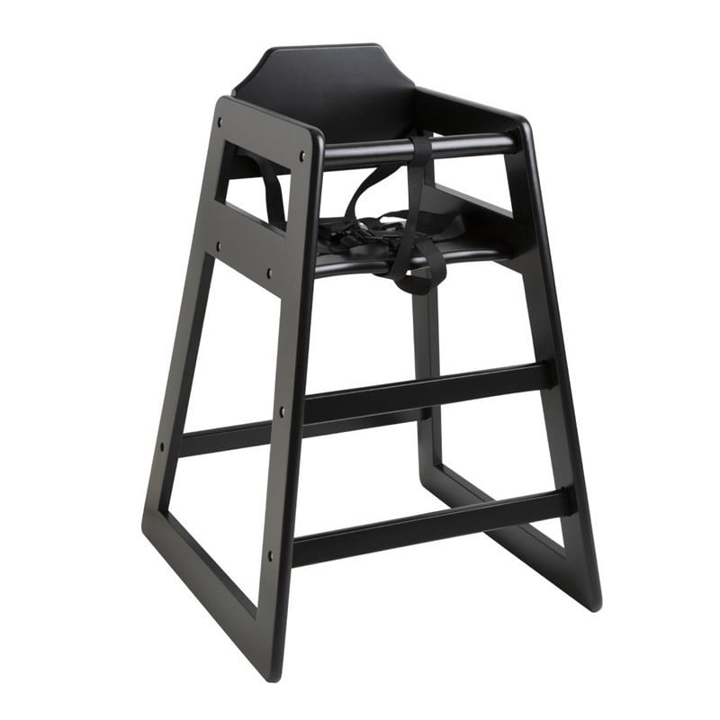 Καρέκλα υψηλή από μαύρο ξύλο - Μπολέρο