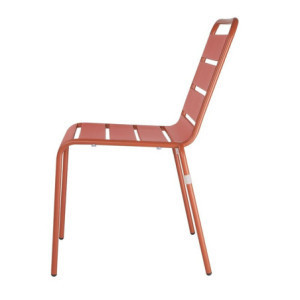 Steel Slat Chair - Terracotta - Set of 4 - Bolero