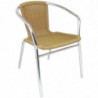 Rattan and Aluminum Armchairs - Set of 2 - Refurbished