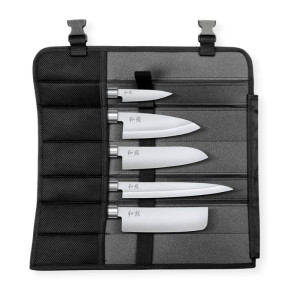 Set of 5 Wasabi Black Knives - Professional Quality Japan - With Case