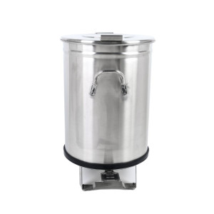 Stainless Steel Trash Can with Pedal - 100 L - Dynasteel