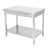 Stainless Steel Table with Shelf - D 600 mm - W 1000 mm - Dynasteel