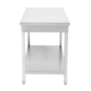 Stainless Steel Table with Shelf - D 600 mm - L 1000 mm - Dynasteel