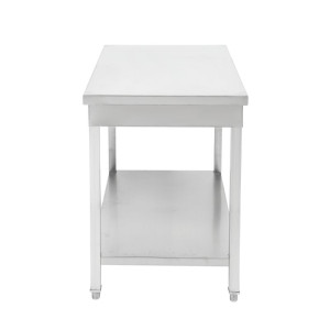 Stainless Steel Table with Shelf - D 600 mm - W 600 mm - Dynasteel