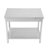 Stainless Steel Table with Shelf - D 600 mm - W 600 mm - Dynasteel