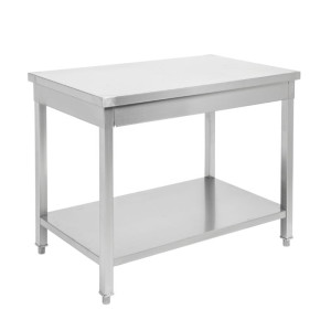 Stainless Steel Table with Shelf - D 600 mm - L 1200 mm - Dynasteel