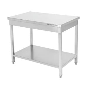 Τραπέζι Inox 1600 x 600 mm με Κάτω Ράφι — AISI 201
