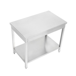 Stainless Steel Table 1600 x 600 mm with Lower Shelf — AISI 201