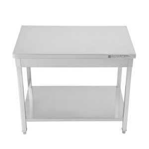 Stainless Steel Table with Shelf - D 700 mm - W 600 mm - Dynasteel