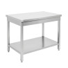 Τραπέζι Inox 1200x700 mm με Κάτω Ράφι — Pro CHR