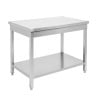 Stainless Steel Table 1200x700 mm with Lower Shelf — Pro CHR