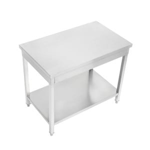 Τραπέζι Inox 1200x700 mm με Κάτω Ράφι — Pro CHR