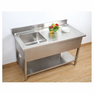 Plonge 1 Bac avec Dosseret et Etagère - L 1000 x P 700 mm - Dynasteel