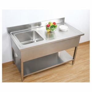 Plonge 1 Bac avec Dosseret et Etagère Basse - L 1000 x P 600 mm - Dynasteel