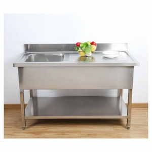 Plonge 1 Bac avec Dosseret et Etagère Basse - L 1000 x P 600 mm - Dynasteel