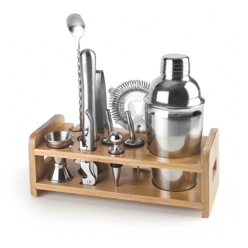 Cocktail Utensil Set with Stainless Steel Stand - Lacor